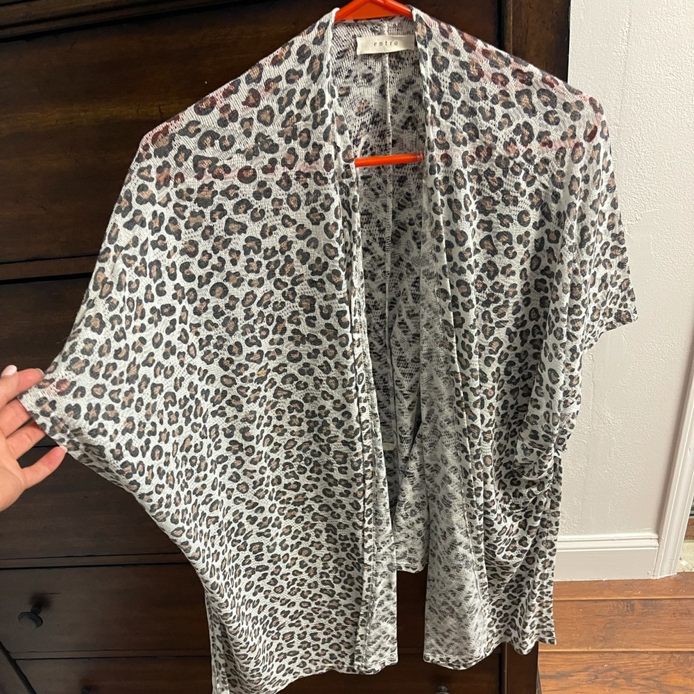 Cheetah Short Sleeve Kimono